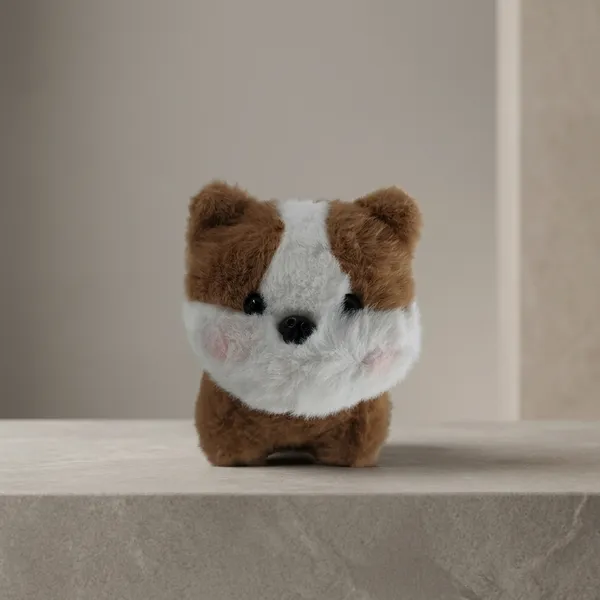 Cute_Dog_Plush_Charm_Dark_Brown