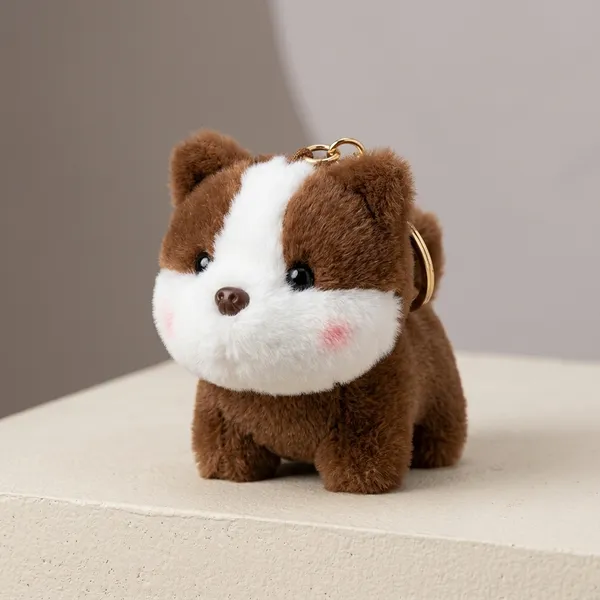 Cute_Dog_Plush_Charm_Dark_Brown