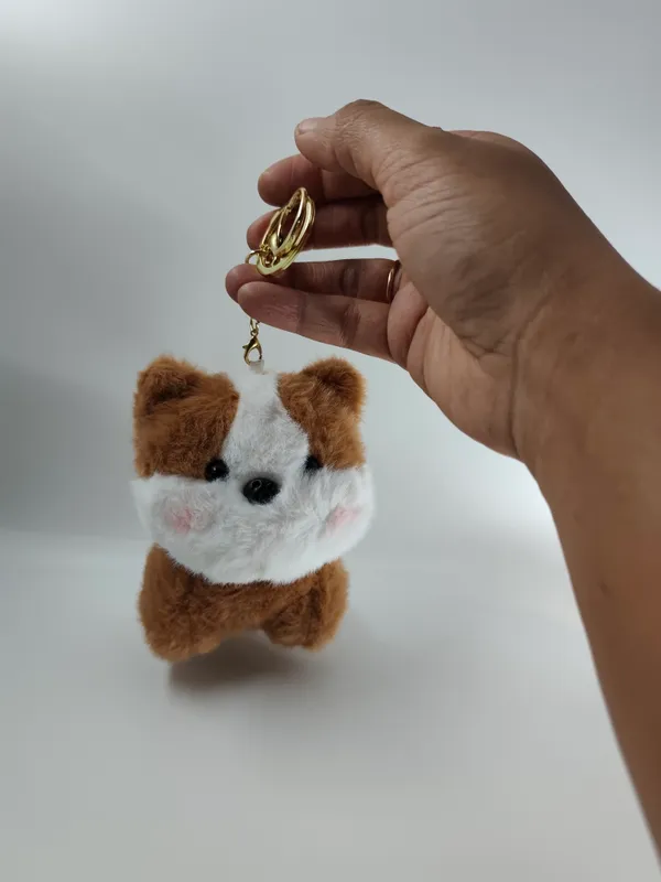 Cute_Dog_Plush_Charm_Dark_Brown