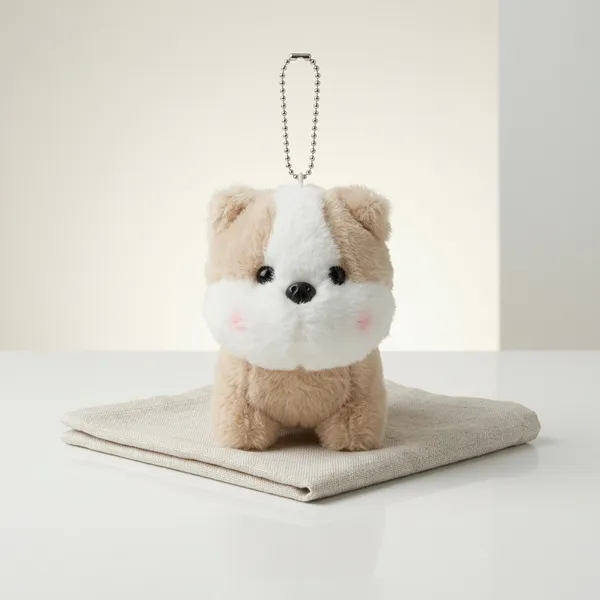 Cute_Dog_Plush_Charm_Light_Brown