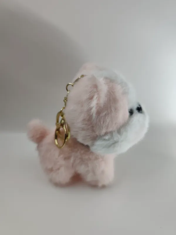 Cute_Dog_Plush_Charm_Pink