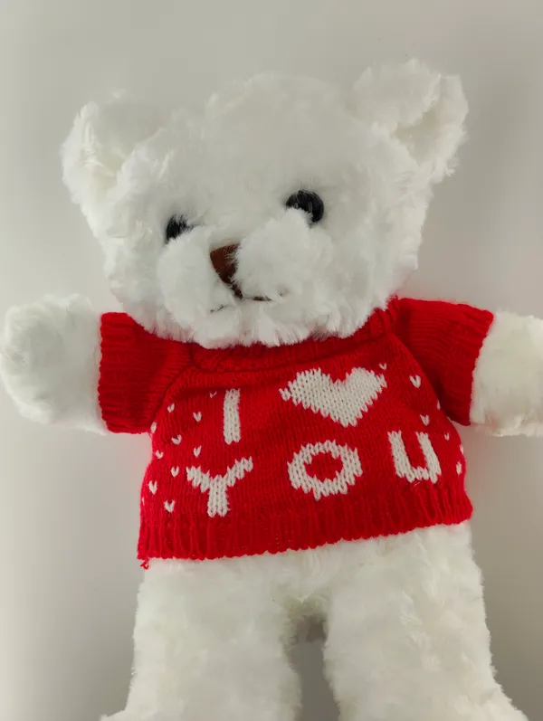 White_Teddy_Bear_With_Red_'I_Love_You'_Sweater_Soft_Plush_Toy