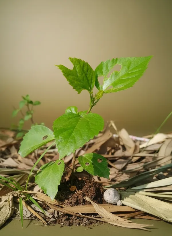 Young_Garden_Plant_Seedling_With_Lobed_Leaves