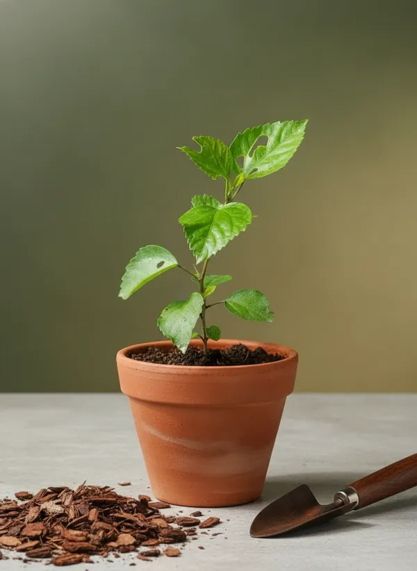Young_Garden_Plant_Seedling_With_Lobed_Leaves