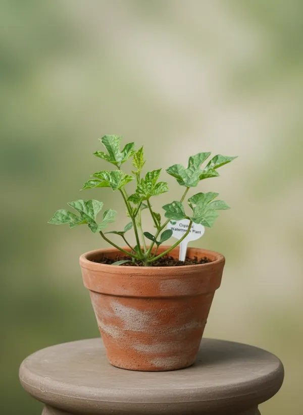 Fresh_Organic_Watermelon_Plant_Growing_In_Sandy_Soil