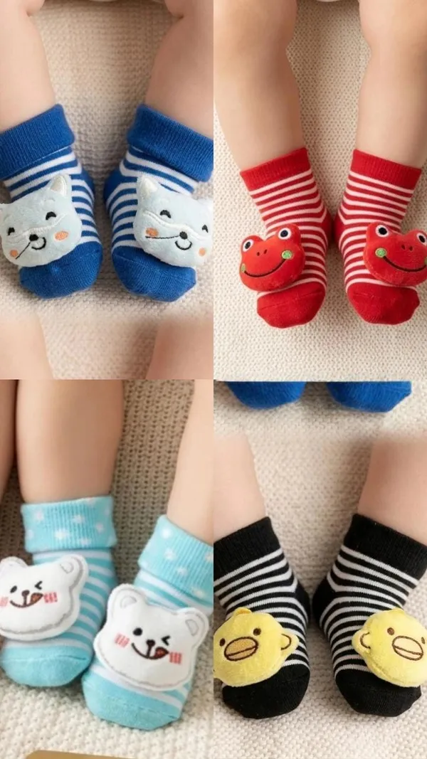 Baby_Socks_Non-Slip_Grips_for_Babies_with_3D_Bear_Grips_Cotton_Infant_Toddler_Ankle_Socks_0-12_Months_(Any_2_Pairs)