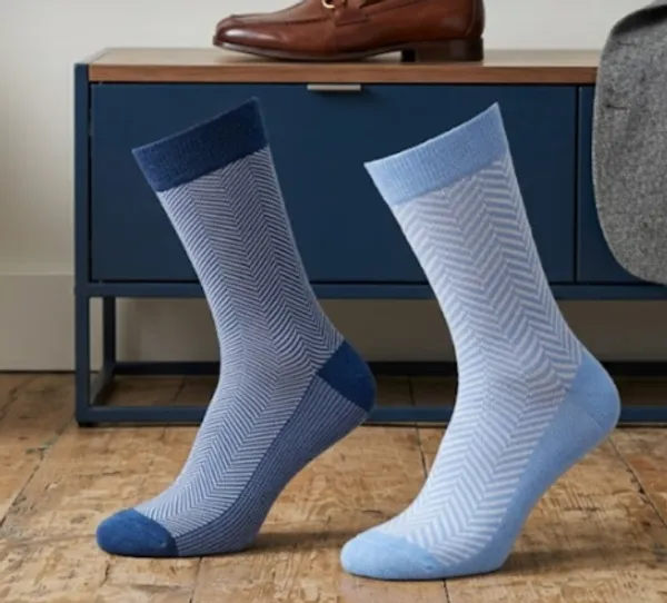 Herringbone_Pattern_Crew_Length_Bamboo_Socks_|_Ultra_Soft,_Anti_Odor,_Breathable,_Anti_Blister_Socks