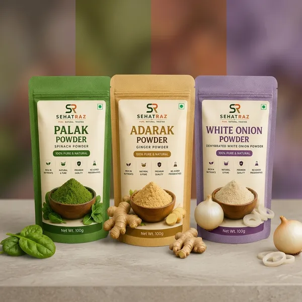 Sehatraz_Healthy_Kitchen_Trio_Spinach_Ginger_Onion_Powder_Pack