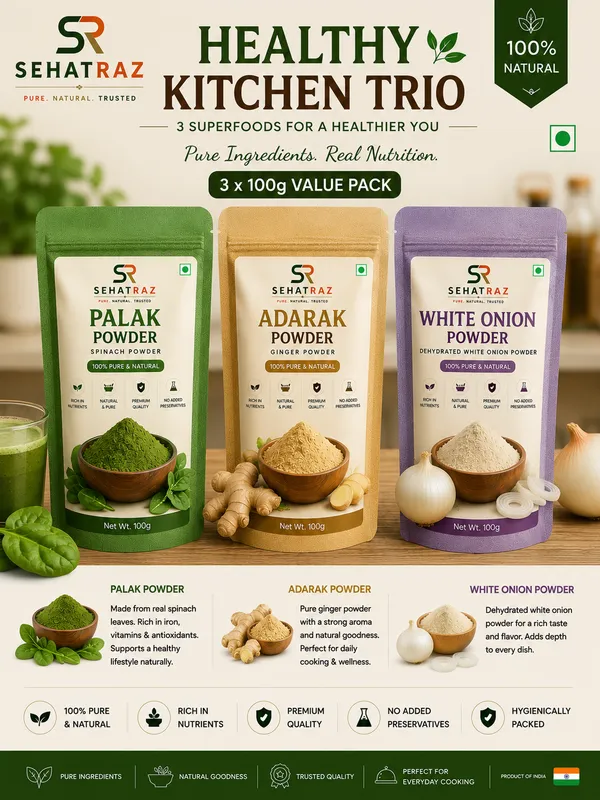Sehatraz_Healthy_Kitchen_Trio_Spinach_Ginger_Onion_Powder_Pack