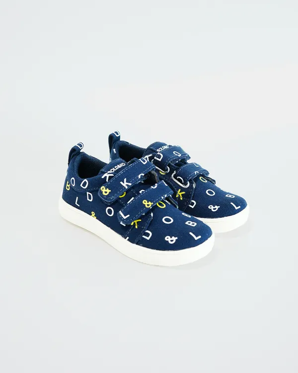 BOLD&KO_Younger_Kids_Signature_Print_Shoes_In_Navy_Blue