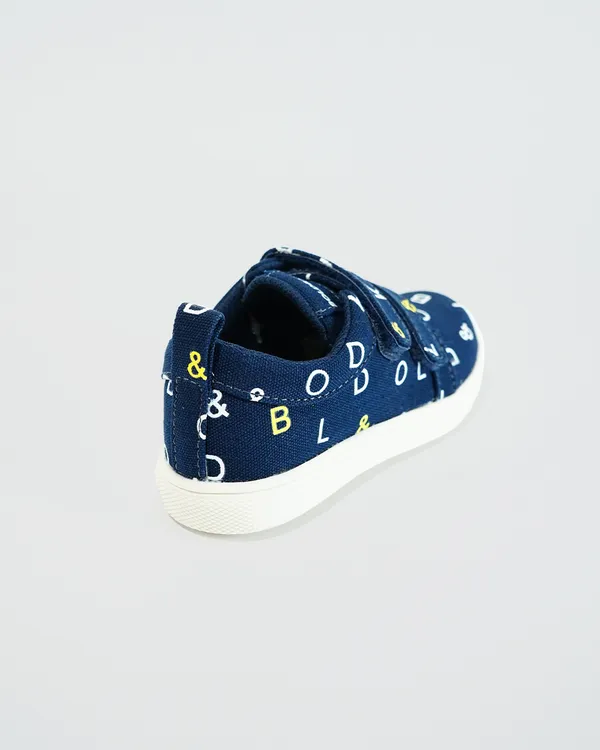 BOLD&KO_Younger_Kids_Signature_Print_Shoes_In_Navy_Blue