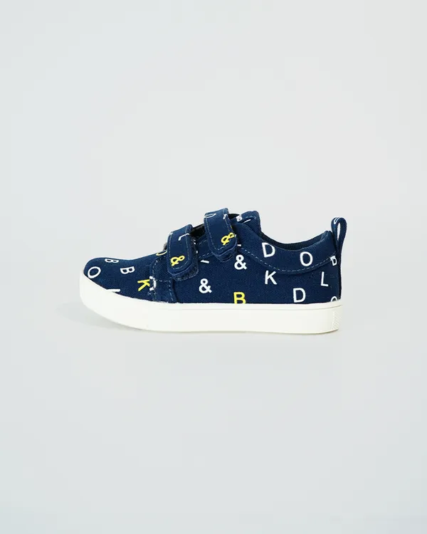 BOLD&KO_Younger_Kids_Signature_Print_Shoes_In_Navy_Blue