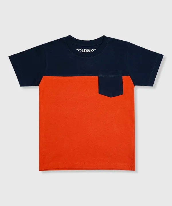 BOLD&KO_Colorblock_basic_t-shirt_In_Orange