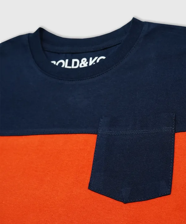 BOLD&KO_Colorblock_basic_t-shirt_In_Orange