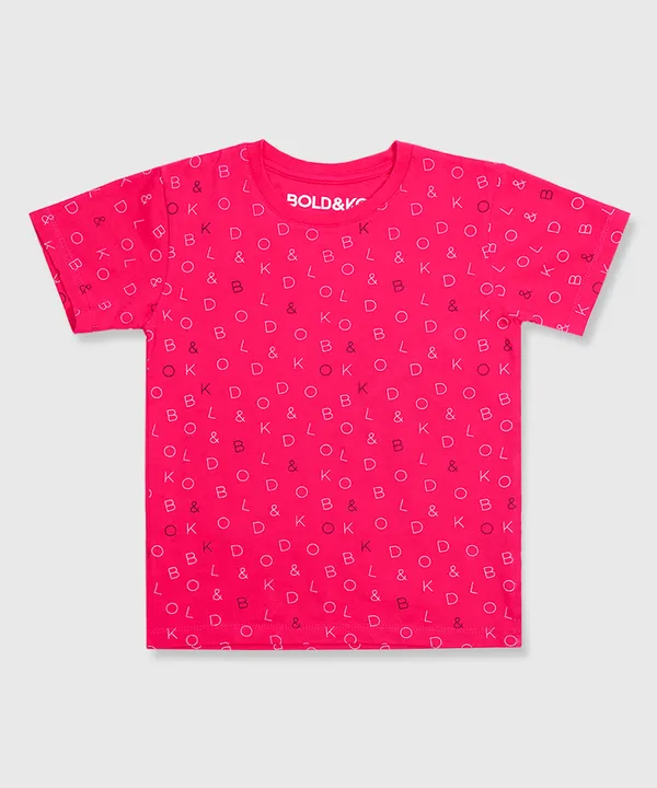 BOLD&KO_Signature_Full_Print_Shorts_In_Pink