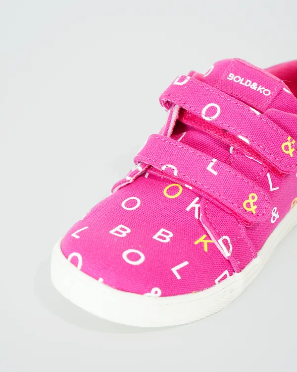 BOLD&KO_Younger_Kids_Signature_Print_Shoes_In_Pink