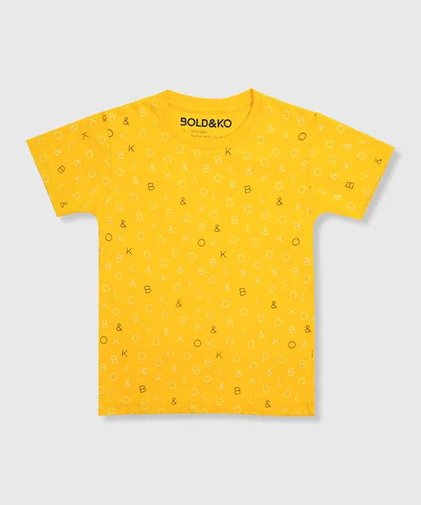 BOLD&KO_Signature_Full_Print_Shorts_In_Yellow