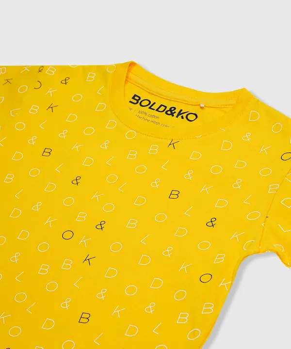 BOLD&KO_Signature_Full_Print_Shorts_In_Yellow