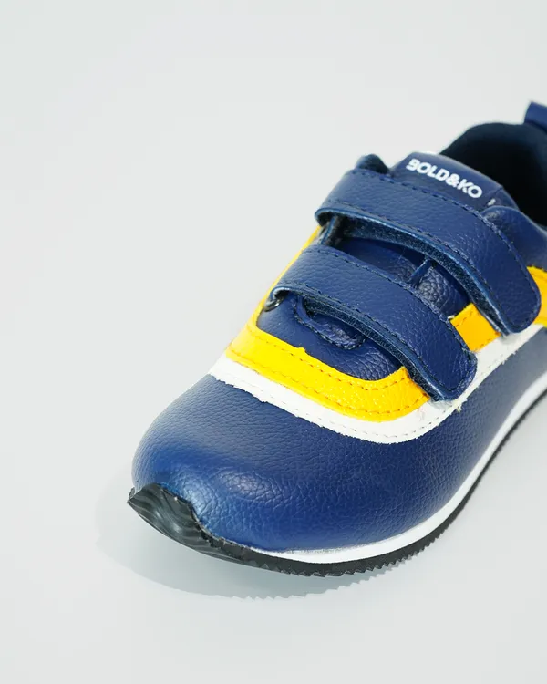 BOLD&KO_Younger_Kids_Amazana_Shoes_In_Navy/Mustard