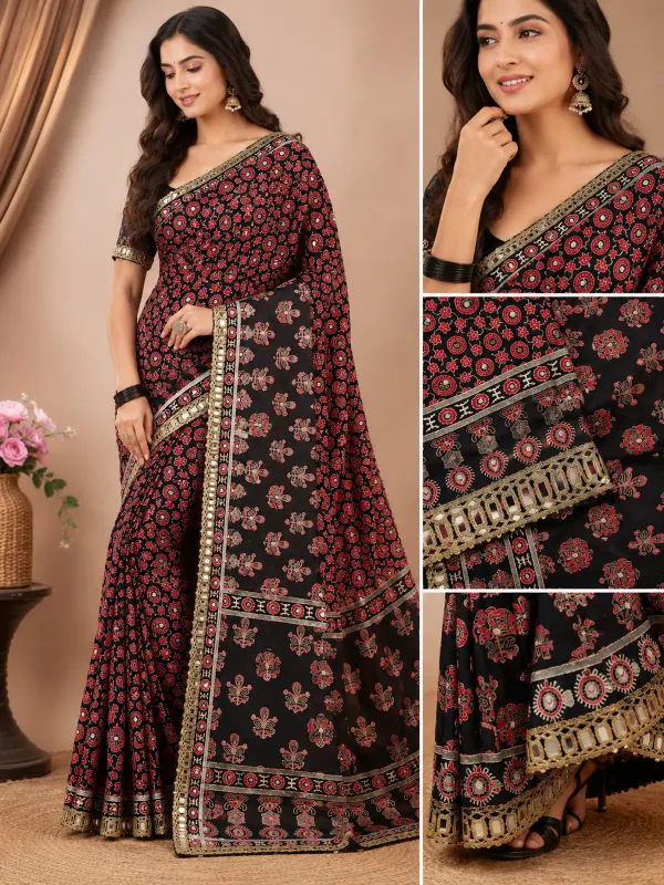 Women's_Black_Ajrakh_Printed_Saree_with_Tiki_Embroidery_Work