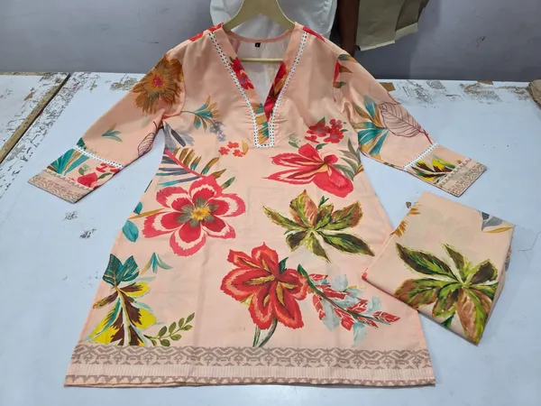 Women's_Mul_Cotton_Co-ord_Set_with_Lace_Work_|_Designer_Kurta_Pant_Set_|_Soft_Cotton_Casual_&_Office_Wear