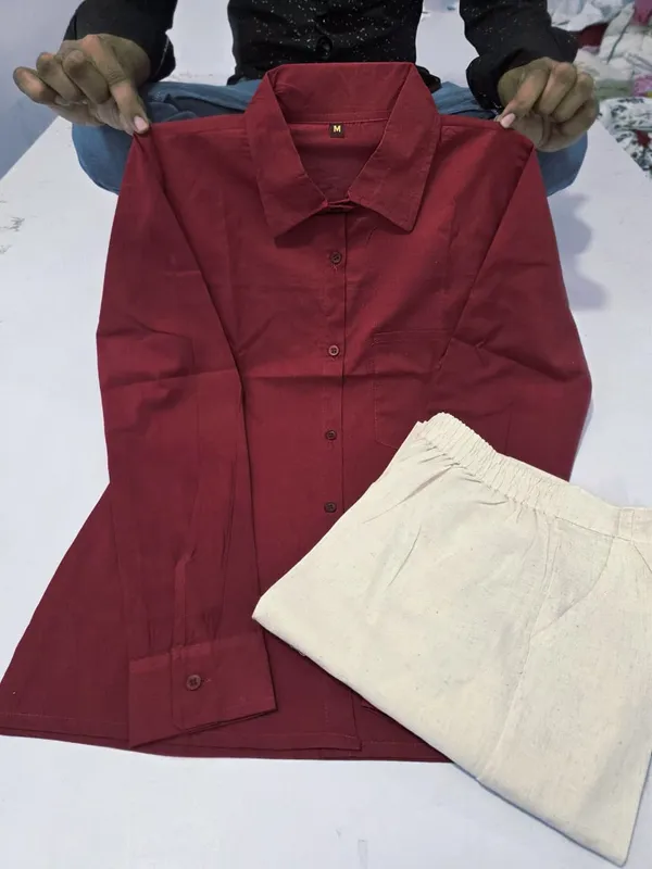 Women's_Printed_Cotton_60/60_Shirt_&_Cotton_Flex_Pant_Co-ord_Set_|_Casual_Summer_Outfit_|_Office,_Travel_&_Daily_Wear