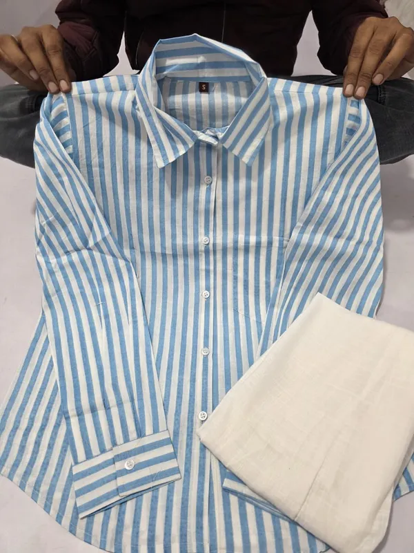 Women's_Printed_Cotton_60/60_Shirt_&_Cotton_Slub_Pant_Co-ord_Set_|_Casual_Summer_Outfit_|_Office,_Travel_&_Daily_Wear