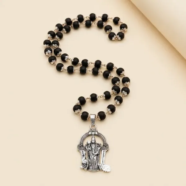 Karanguli_White_Metal_Necklace_with_Cap_and_Lord_Murugan_Pendent