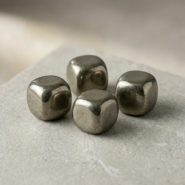 Golden_Pyrite_Tumble_Metallic_Cube_Beads_Set_Of_4