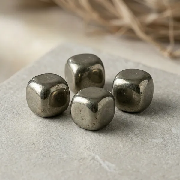 Golden_Pyrite_Tumble_Metallic_Cube_Beads_Set_Of_4