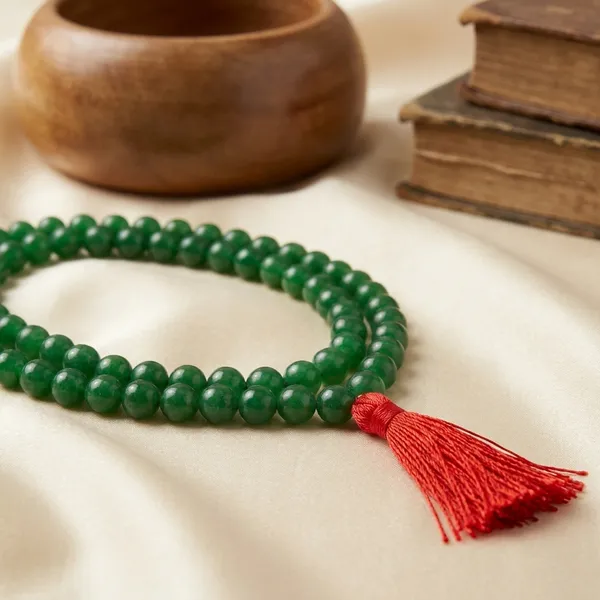 Green_Jade_Prayer_Beads_Mala_with_Red_Tassel
