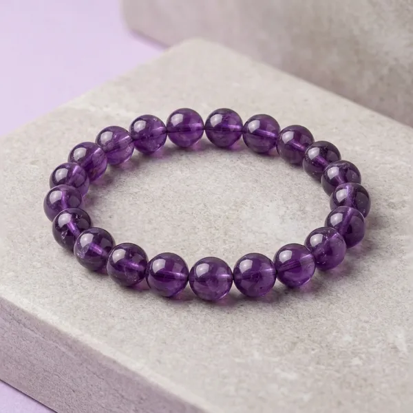 Purple_Amethyst_Beaded_Stretch_Bracelet_for_Unisex