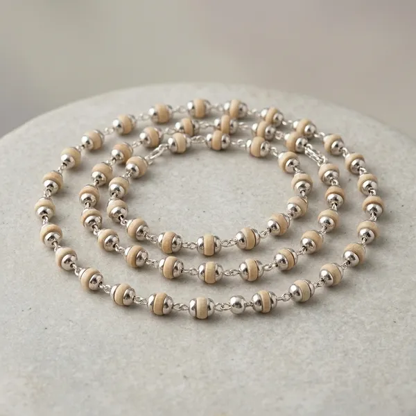 Tulsi_Ji_Silver_Tone_Beaded_Chain_Necklace