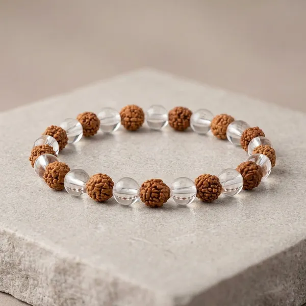 Rudraksh_And_Clear_Crystal_Beaded_Stretch_Bracelet