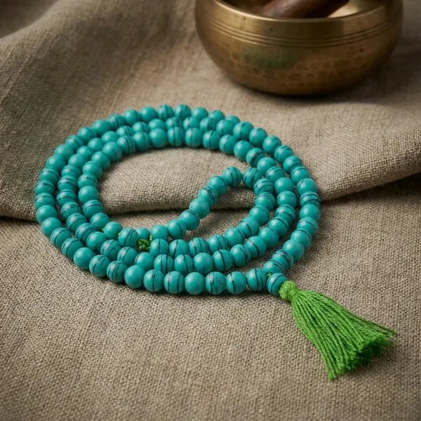 Turquoise_Beaded_Prayer_Mala_with_Green_Tassel