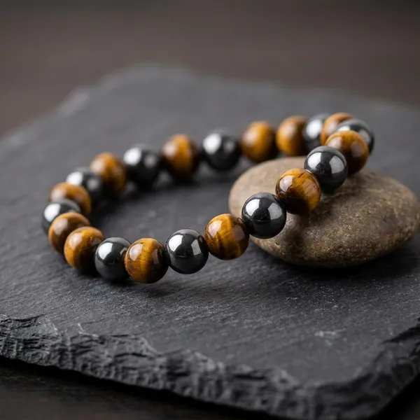 Triple_protection_Multicolor_Beaded_Bracelet_with_Tiger_Eye_Black_Tourmaline_and_Hematite_Stones