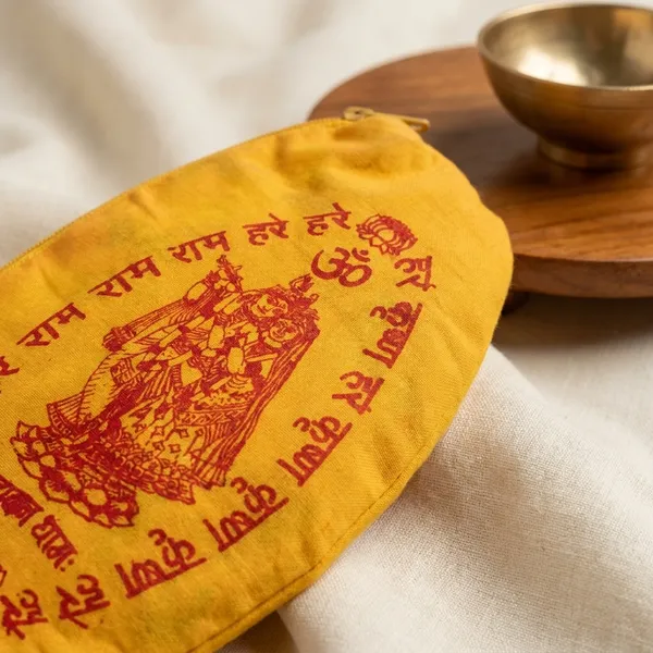 Yellow_Cotton_Religious_Prayer_Pouch_with_Deity_Print