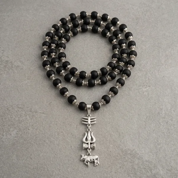 Black_Karanguli_Mala_White_Metal_Cap_Trishul_and_Nandi_Pendant