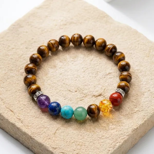 Brown_Tiger_Eye_7_Chakra_Healing_Beaded_Bracelet
