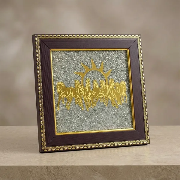 Seven_Horse_Golden_Religious_Wall_Art_Frame_with_Seven_Horse