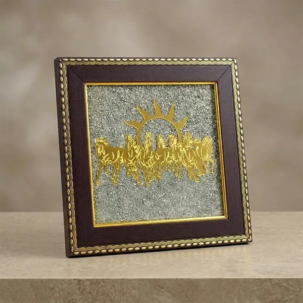 Seven_Horse_Golden_Religious_Wall_Art_Frame_with_Seven_Horse