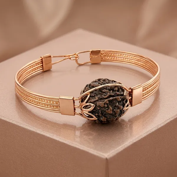 5_Mukhi_Rose_Gold_Plated_Textured_Rudraksh_Bracelet