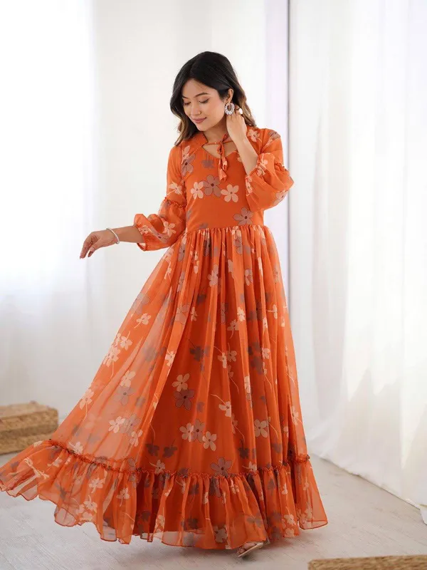 Orange_Georgette_Maxi_Dress_For_Women