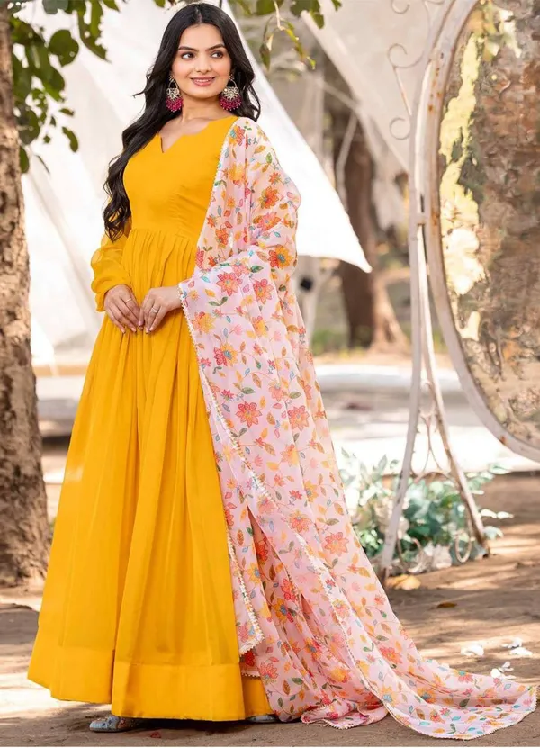 Mustard_Yellow_Georgette_Anarkali_Suit_For_Women