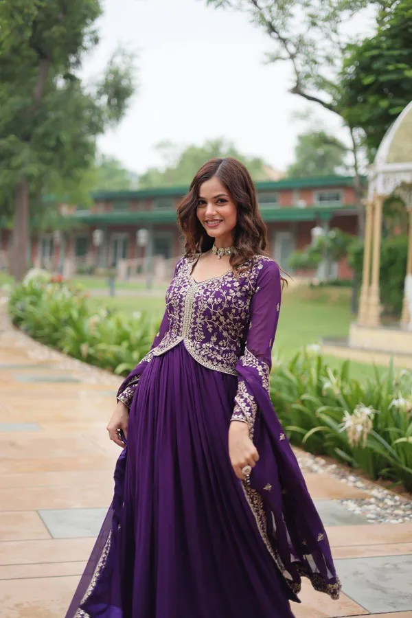 Purple_Georgette_Anarkali_Suit_Set_For_Women