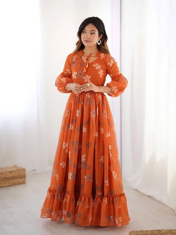 Orange_Georgette_Maxi_Dress_For_Women
