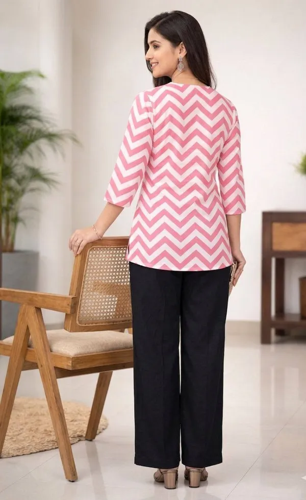 Pink_&_White_Rayon_Printed_Top_For_Women