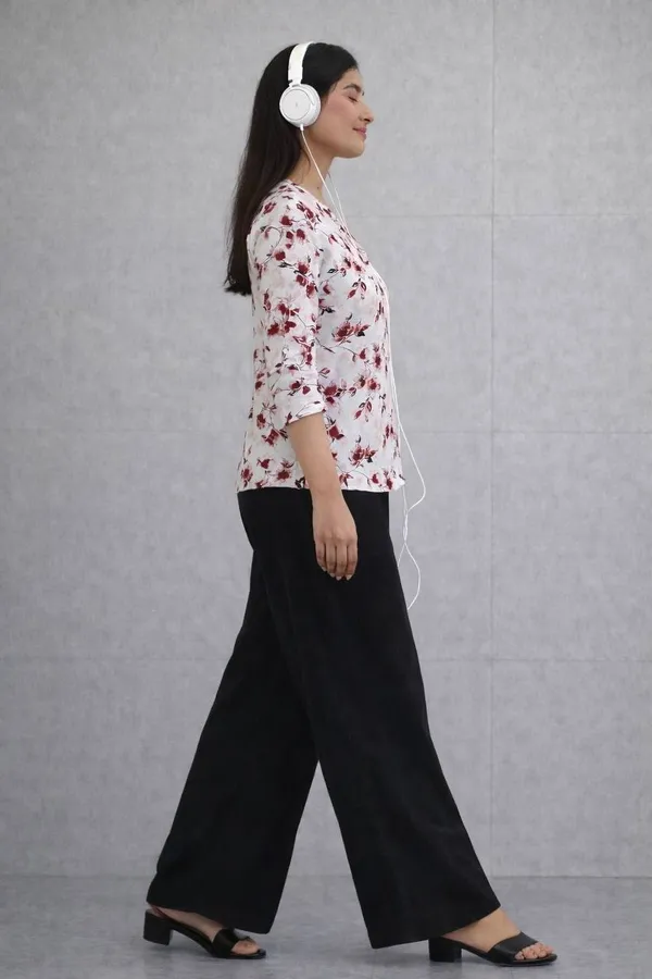 White_&_Black_Rayon_Co-Ord_Set_For_Women