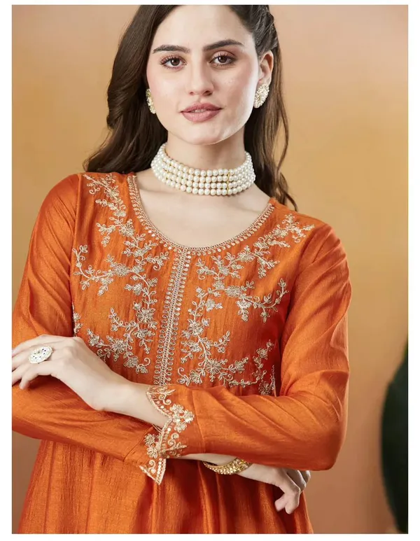 Orange_Georgette_Maxi_Dress_For_Women