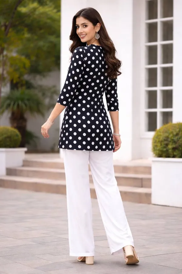 Black_&_White_Rayon_Peplum_Top_For_Women